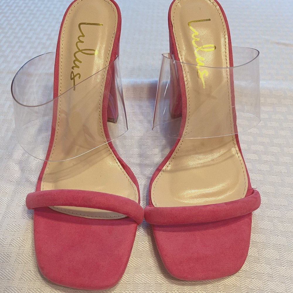 BN Lulus block heel sandals Sz 6 1/2